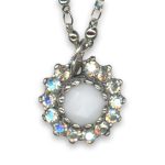 Necklace Pendant by Mariana Woman Timeless Aventurine Mineral and Moonlight Swarovski Crystals - Image 2