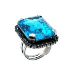 Ring by Mariana Woman Charming Aquamarine Swarovski Crystals - Image 2
