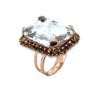 Ring by Mariana Woman Exquisite Clear and Topaz Swarovski Crystals - Image 3