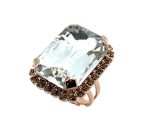 Ring by Mariana Woman Elegant Clear and Mauve Swarovski Crystals - Image 3