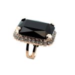 Ring by Mariana Woman Luxurious Jet and Clear Swarovski Crystals - Image 3