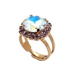 Ring by Mariana Woman Gorgeous Moonlight and Violet Swarovski Crystals