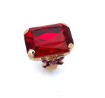 Ring by Mariana Woman Fab Siam and Fuchsia Swarovski Crystals - Image 3