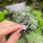 Lab-Created Diamond Ring, 0.70 Carat Oval Cut with 0.18 Carat Shiny Lab Diamond Band - 14K Gold - Image 3