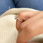 Lab-Created Diamond Engagement Ring, 0.6ct Round and Diamond Halo in 14K White Gold - Image 4
