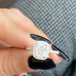 Lab-Created Diamond Ring, 1.5 Carat Cushion Cut – Halo Design, E/VS1 in 14K White Gold
