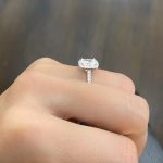 Lab-Created Diamond Ring, 1.5 Carat Cushion Cut – Halo Design, E/VS1 in 14K White Gold - Image 4