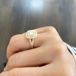 Lab-Created Diamond Ring, Cushion Shape 0.50 Carat F/VS1 in Double Halo - 14k Gold - Image 5