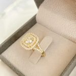 Lab-Created Diamond Ring, Cushion Shape 0.50 Carat F/VS1 in Double Halo - 14k Gold - Image 7
