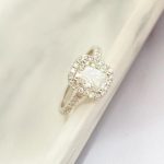 Lab-Created Diamond Ring, 1.5 Carat Cushion Cut – Halo Design, E/VS1 in 14K White Gold - Image 3
