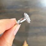 Lab-Created Diamond Ring, 0.8 Carat Marquise Cut Crown Design in 14K Gold - Image 4