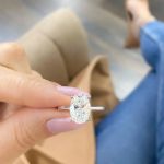 Lab-Created Diamond Ring, 2.55 Carat E/VVS2 Oval Cut in Sleek 14k White Gold (IGI Certified)