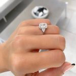 Lab-Created Diamond Ring, 1.50 Carat Radiant Cut - Halo & Side Diamonds in 14k Gold - Image 3