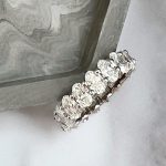 Lab-Created Diamond Ring, 4.5 Carat Oval Cut – 17 Stones E/VS1 in 14K White Gold - Image 8