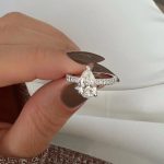 Lab-Created Diamond Ring, 1.50 Carat Pear Shape D/VS1 in 14k Gold (IGI Certified) - Image 2