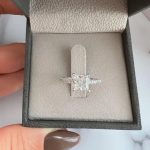 Lab-Created Diamond Ring,1.50 Carat Princess Cut with Hidden Halo & 0.35ct Accents – IGI Certified - Image 7
