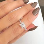 Lab-Created Diamond Ring,1.50 Carat Princess Cut with Hidden Halo & 0.35ct Accents – IGI Certified