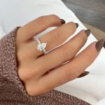 Lab-Created Diamond Ring, 1.50 Carat Pear Shape D/VS1 in 14k Gold (IGI Certified) - Image 3