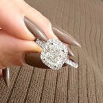 Lab-Created Diamond Ring, 1.5 Carat Cushion Cut – Halo Design, E/VS1 in 14K White Gold - Image 7