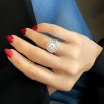Lab-Created Diamond Ring, 1.6 Carat Beauty with Double Halo in 14k White Gold - Image 2