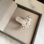 Lab-Created Diamond Ring, 7 Carat Eternity Diamond Band with 13 D-E VS1 Diamonds in 14K Gold - Image 4