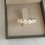 Lab-Created Diamond Ring, 7 Carat Eternity Diamond Band with 13 D-E VS1 Diamonds in 14K Gold - Image 5
