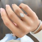 Lab-Created Diamond Ring, 0.8 Carat Marquise Cut Crown Design in 14K Gold - Image 3
