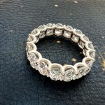 Lab-Created Diamond Ring, 4.5 Carat Oval Cut – 17 Stones E/VS1 in 14K White Gold - Image 4