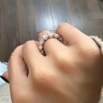 Lab-Created Diamond Ring, 7 Carat Eternity Diamond Band with 13 D-E VS1 Diamonds in 14K Gold - Image 8