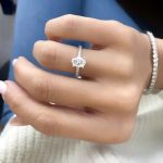 Lab-Created Diamond Ring, 1 Carat Oval Cut with 0.30 Carat Side Diamonds in 14k White Gold - Image 7