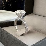 Lab-Created Diamond Ring, 3 Carat Round Cut - E/VS1 Quality in 14K Gold (IGI Certified) - Image 3