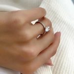 Lab-Created Diamond Ring, 1 Carat Oval Cut with 0.30 Carat Side Diamonds in 14k White Gold - Image 6