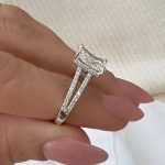 Lab-Created Diamond Ring, 2.71 Carat E/VS1 Radiant Cut Engagement Ring Hidden Halo IGI Certified - Image 3