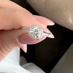 Lab-Created Diamond Ring, 1 Carat E/VS1 - Round Cut with Halo on Diamond Band in 14k Gold (IGI Certified) - Image 2