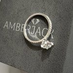Lab-Created Diamond Ring, 1 Carat Oval Cut with 0.30 Carat Side Diamonds in 14k White Gold - Image 3