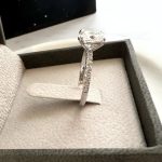 Lab-Created Diamond Ring, 1 Carat Oval Cut with 0.30 Carat Side Diamonds in 14k White Gold - Image 9
