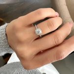 Lab-Created Diamond Ring, 1 Carat E/VS1 - Round Cut with Halo on Diamond Band in 14k Gold (IGI Certified) - Image 3