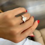 Lab-Created Diamond Ring,  2.5 Carat E/VS1 IGI Certified with Three Dazzling Pear Shapes in 14k White Gold - Image 8