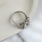 Lab-Created Diamond Ring, 3.5 Carat E/VS1 IGI Cert. Engagement in 14k White Gold - Image 4