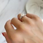 Lab-Created Diamond Ring,  2.5 Carat E/VS1 IGI Certified with Three Dazzling Pear Shapes in 14k White Gold - Image 6