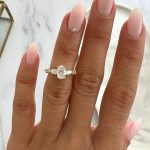 Lab-Created Diamond Ring, 1 Carat Oval Cut with Dazzling Pear-Shaped Sidestones in 14k Yellow Gold - Image 6