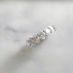 Lab-Created Diamond Ring, 8 Carat Oval Cut Full Eternity Band in 14K White Gold - Image 5