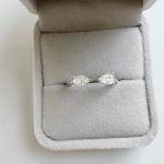 Lab-Created Diamond Ring, 2 Pear Shape Diamonds Open Ring, 0.7 Carat in 14K Gold - Image 6
