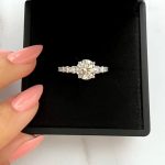 Lab-Created Diamond Ring, 2.05 Carat E VS1 IGI – Dazzling Round Diamond & Side Stones in 14k White Gold - Image 2
