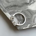 Lab-Created Diamond Ring, 2 Pear Shape Diamonds Open Ring, 0.7 Carat in 14K Gold - Image 2