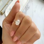 Lab-Created Diamond Ring, 2 Carat E/VS1 Oval - IGI Certified, Elegant 14k White Gold - Image 2