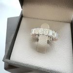 Lab-Created Diamond Ring, 6 Carat E/VVS Emeralds Set in 14K White Gold - Image 7