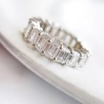 Lab-Created Diamond Ring, 6 Carat E/VVS Emeralds Set in 14K White Gold - Image 5