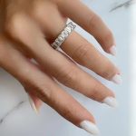 Lab-Created Diamond Ring, 6 Carat E/VVS Emeralds Set in 14K White Gold - Image 4