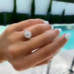Lab-Created Diamond Ring, 1.50 Carat – D/VVS2 in a Brilliant Cut Halo Setting
